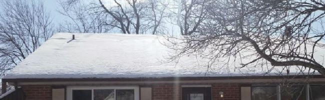 a roof with low insulation levels
