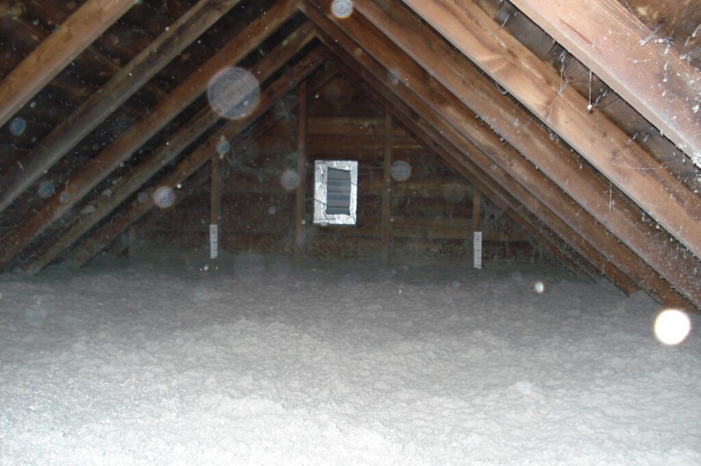 blown-cellulose-insulation-in-attic