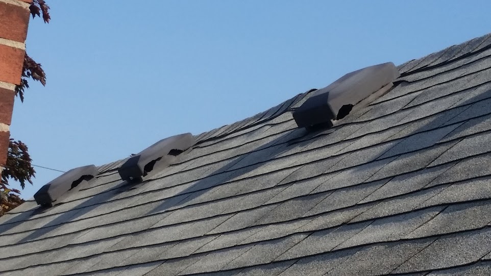 Plastic roof vents are easily chewed and allow squirrels to enter the attic space below.