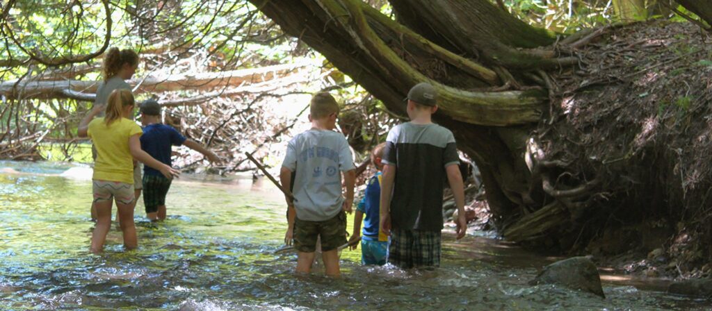 Kids doing outdoor activities