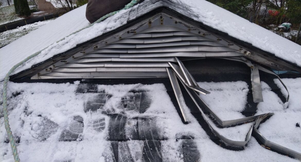 Frozen Rooflines in Denver