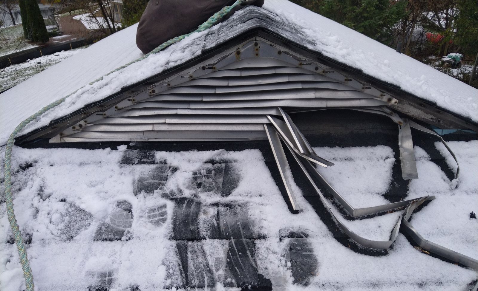 Frozen Rooflines in Denver