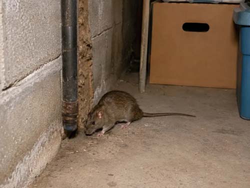 Rat removal in basement