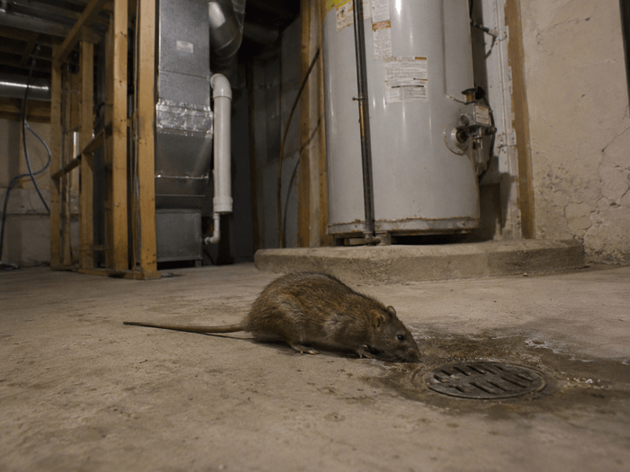 Rat drawn to water in basement (2)