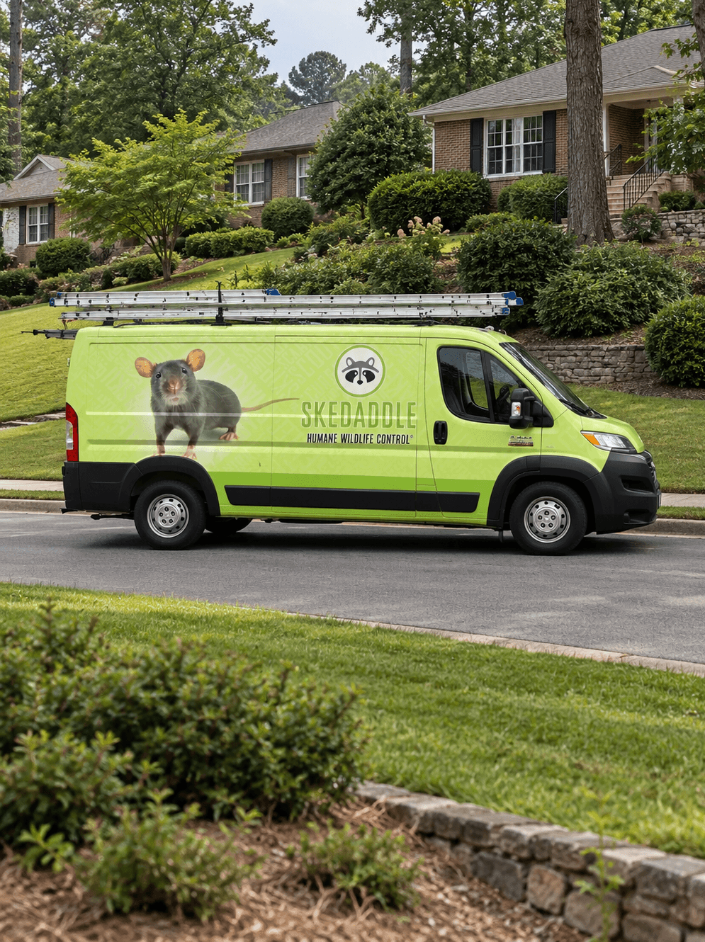 Skedaddle Humane Wildlife Control service vehicle